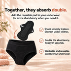 Leakproof Underwear + Snap-On Pad Set