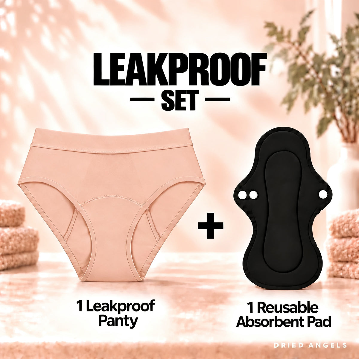 Leakproof Underwear + Snap-On Pad Set