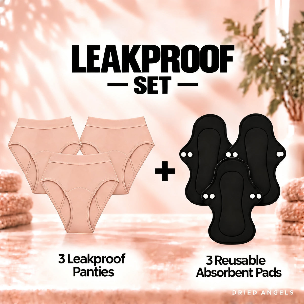 Leakproof Underwear + Snap-On Pad Set
