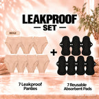 Leakproof Underwear for Women + Reusable Pads – Washable Set